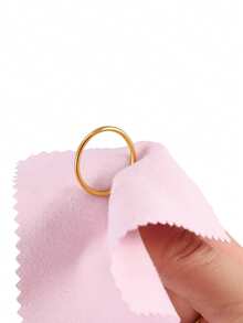 100 peças de pano de polimento de joias de prata de cor sólida, pano de limpeza de joias antioxidação, pano de limpeza de relógios - Rosa - Ver 4