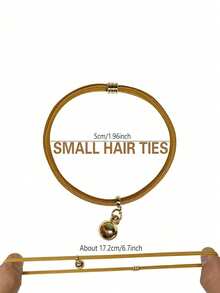 5个双钩皮筋，符合国家标准，适用于拉丁舞造型，皮筋，美发工具，丸子头钩，马尾辫橡皮筋，加粗弹力发钩，发圈，马尾辫发绳，发圈，发饰，头饰，弹力带 - 彩色 - 查看 8