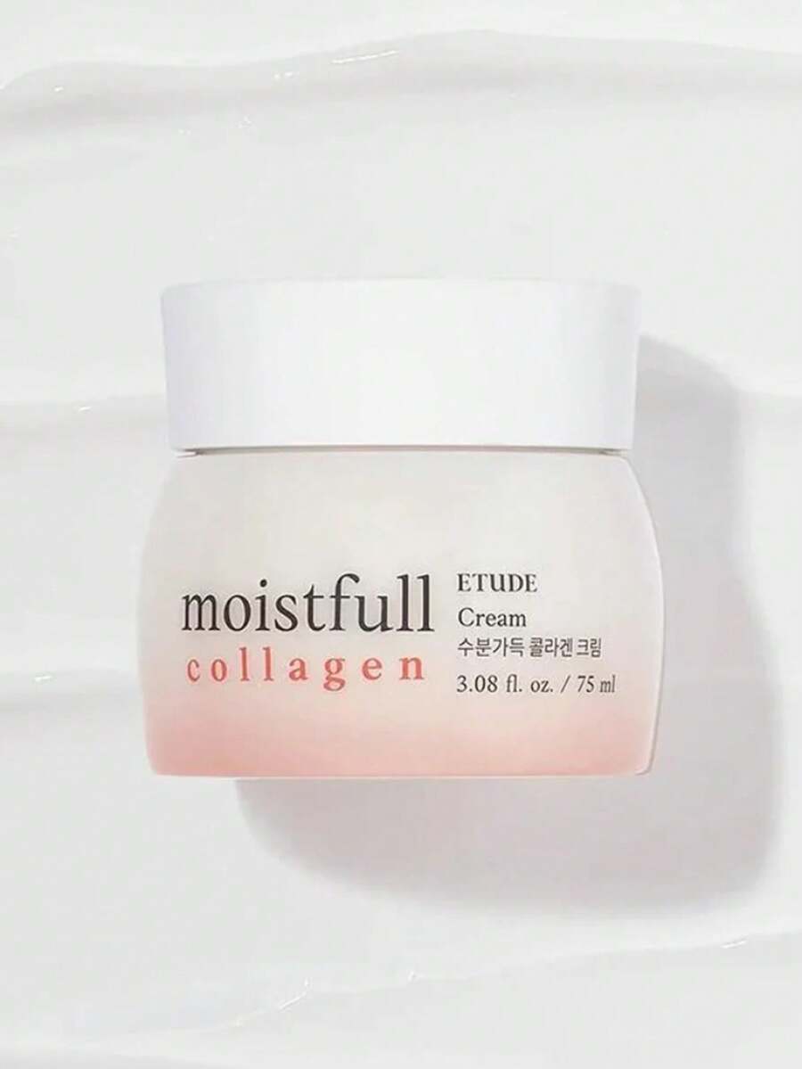 ETUDE 75ml/2.54 Fl Oz 膠原蛋白保濕面霜，乳霜質地，深層補水緊緻，抗老臉部保濕霜，密集保濕＋彈力提升，韓國化妝品