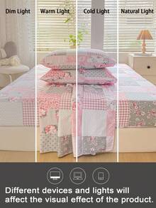 Bộ ga trải giường họa tiết hoa 4 món, bao gồm 1 ga trải giường có chun, 1 ga phủ và 2 vỏ gối, bảo vệ nệm (không bao gồm ruột gối). Bộ ga trải giường cao cấp, có các kích cỡ: Super King, King, Queen, Twin. Mềm mại và thoải mái, phù hợp cho phòng ngủ, bảo vệ nệm. Có thể giặt máy. - Nhiều màu - Xem 7