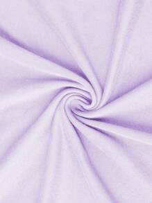 Teen Girl Casual Funny Print Round Neck Short Sleeve T-Shirt, Summer Top - Purple - View 5