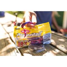 Cebos Blandos Power Worms de Pesca, Gusanos Artificiales para Pesca de Lubina Trucha y Peces de Agua Dulce/Marina - Sandía Púrpura Rojo Moteado - Ver 8