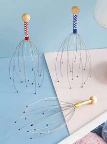 头部按摩梳，放松和止痒，办公室和家庭使用头部按摩器工具，头发造型套装，美发工具套装，发饰