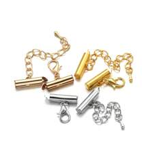 10Sets/Lot 10-40mm Lobster Clasps Hooks Extending Chain Bracelet End Connectors Slider Clasp For DIY Jewelry Making Accessories