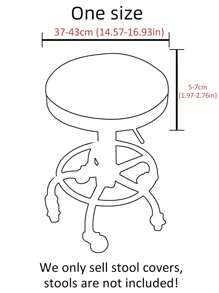 1 件牛奶丝防水圆形凳子套，防尘、防溅，经典简约设计，适用于酒吧、餐厅椅子、秋季装饰、秋季装饰、房间装饰