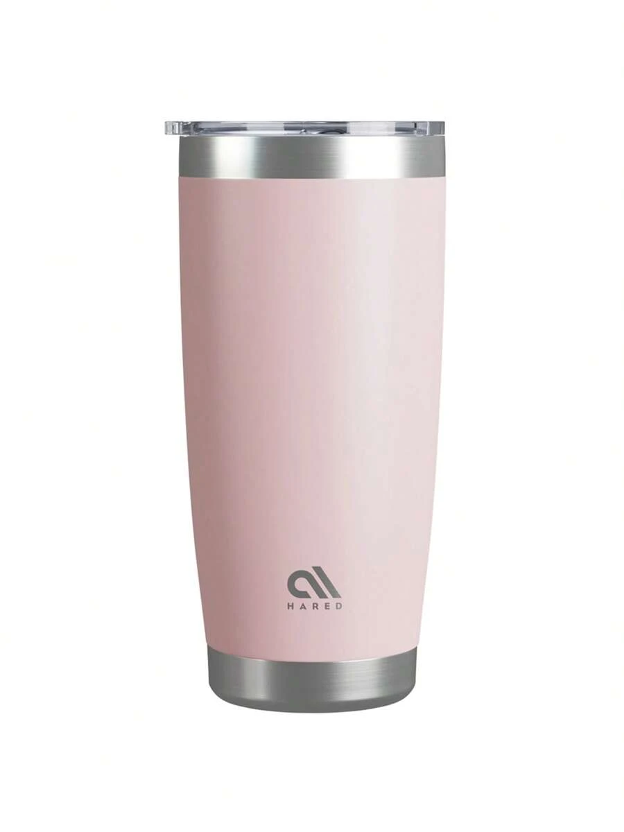 20 盎司辦公室咖啡杯，304 不銹鋼真空保溫杯，帶蓋，水瓶，非常適合冷熱飲品，非常適合旅行和戶外使用，送給女士、媽媽、最好的朋友、新娘、伴娘禮物、白色女婢的生日禮物禮物，白茶杯，母親節，情人節，新年禮物 - 粉色 - 查看 1