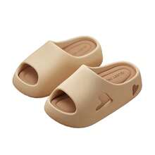 Colorful Fashion Women's Slippers Sandals, Thick Sole Anti-Slip Hollow Heart Design Comfortable Slippers, Indoor And Outdoor Use, Thick Sole Shower Shoes, Suitable For Summer Home, Outdoor, Park Walking, Beach Walking, Daily Shopping - Camel - View 10