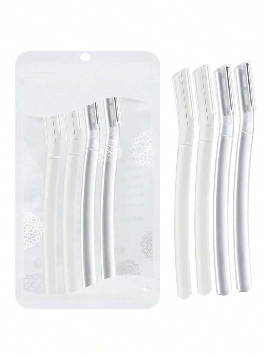 4 件/3 件修眉刀，修眉刀，用于眉毛、面部和唇部脱毛 - 彩色 - 查看 1