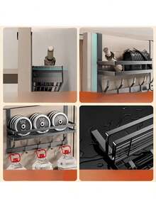 Over The Door Hook Storage Rack - Door Back Hook Towel Rack, Coat Hanger For Door, Fits 1.33-1.77 Inch Door Thickness, Easy To Install, Home Essentials, Kitchen Bathroom Accessories - Multicolor - View 4