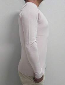 Men's Cold Weather Blouse | Men's Knitted Sweater | Winter Knitted Wool Pullover Long Sleeve V-Neck - 淺粉色 - 查看 8