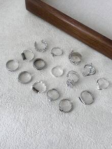 foxanry خاتم عتيق بسيط قطعة واحدة، مجوهرات للنساء، للارتداء اليومي، هدية ترويجية