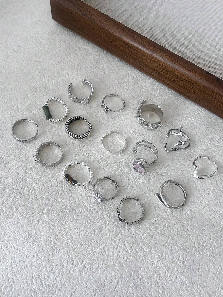 foxanry خاتم عتيق بسيط قطعة واحدة، مجوهرات للنساء، للارتداء اليومي، هدية ترويجية