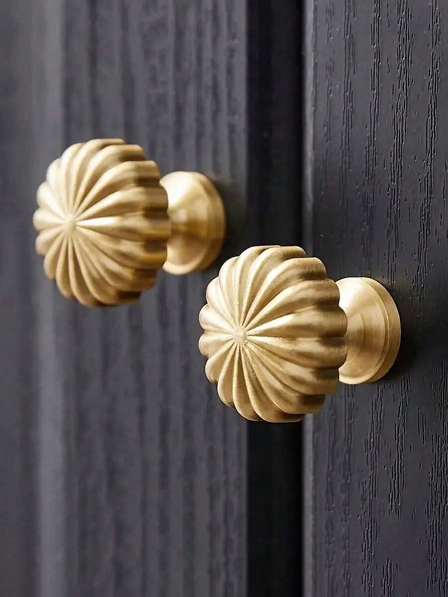 1 Cái/Tay Cầm Quả Bí Ngô Vàng Đồ Nội Thất Tay Nắm Cửa Ngăn Kéo Tủ Kéo Tay Ánh Sáng Sang Trọng Sáng Tạo Vàng Pháp Thời Trung Cổ Đồng Châu Âu Tủ Quần Áo ngăn kéo Nội Thất Tay Nắm Cửa