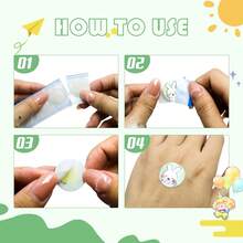 120 Pcs Small Bandages, 10 Styles Cute Cartoon Adhesive Bandages Breathable Round Bandage, Colorful Vaccination Bandages Adhesive Dot Bandage For Minor Cuts, Scrapes, Wounds, 0,9 Inch For Emergency Kit Bag - Multicolor - View 4