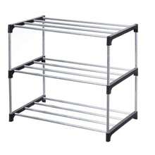 3 Tier Shoe Rack Easy Assembly Shoe Shelf Storage Organizer For Hallway Entryway - Black - View 2