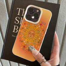 1pc TPU Material Bohemian Vintage Style Face Pattern Phone Case Compatible With IPhone//Redmi Phones - White - View 3