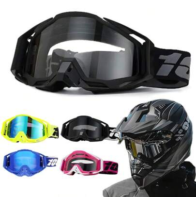 1 par de Gafas de motocicleta, esquí, motonieve, deportes al aire libre, motocicleta, ciclismo, deportes al aire libre a prueba de viento, motocross y bicicleta, de moda y coloridas