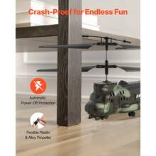 RC Helicopter, 2.4GHz Military Remote Control Helicopter, 3.5 Channel RC Airplane For Kid, 20 Mins Flight Time, One-Key Take Off/Landing & LED Lights, Flying Plane Toys For Kids Ages 8 And Up - màu xanh lá - Xem 5
