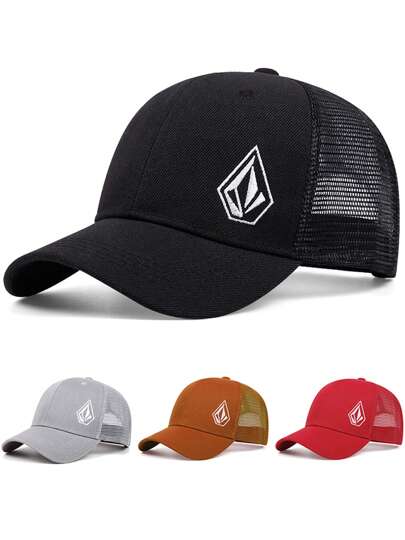 2025 New Diamond Embroidered Men's Street Fashion Hip Hop Hat Street Dance Hat Outdoor Sports Cycling Skateboarding Hat Outdoor Leisure Fishing Sunshade Hat Women's Shopping Travel Daily Life Decoration Hat Breathable Heat Dissipation Net Hat Solid Color Baseball Hat