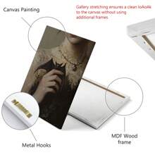 1 buc cadru opțional retro gotic întunecat liliac poster, pictură în ulei pentru fată cu liliac, artă murală pe pânză impermeabilă, artă murală cadou, living, dormitor, baie, birou, coridor, bucătărie decorare casă decorare Halloween decorare toamnă decorare cameră decorare.