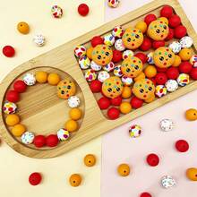5/25pcs Silicone Bead Waffle Grid Element Silicone Beads, Gingerbread Man Cookie Silicone Beads, Suitable For Jewelry Decoration Beads, Earrings, Necklaces, Bags, Pens, Phone Chains, Makeup Brushes, Keychains And Other DIY Sets, Suitable For Mother's Day, Father's Day, Holiday, Birthday Gifts - Waffle Series - View 5
