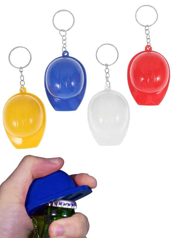 1PC Safety Helmet Bottle Opener, Backpack Accessories, Safety Helmet Keychain, Beer Bottle Opener, Keychain Keychain, Helmet Keychain, Car Keychain, Keyrings, Keychain Accessories, Matching Keychains,Men's Keychain,Can Be Hung On Keychains, Wallets, Handbags Car Accessories Cute Goth Y2k