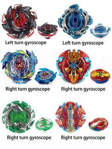 Zestaw 11 zabawek w postaci wirującego bączka z wielokolorowymi uchwytami i wyrzutnią, odpowiedni do walki, różne style, prezent świąteczny