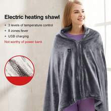 USB Heated Shawl Blanket - 3-Speed Temperature Control, Thermostatic Function, Overheat Protection, Washable, Constant Temperature, Perfect For Office Lunch Break, Outdoor Travel, Car Travel, And Warmth Preservation Christmas Gifts, Hand Warmers, Gifts For Men, Stocking Stuffers, Hand Warmers Rechargeable Insulation, Galentines, Puppy, Carnival
