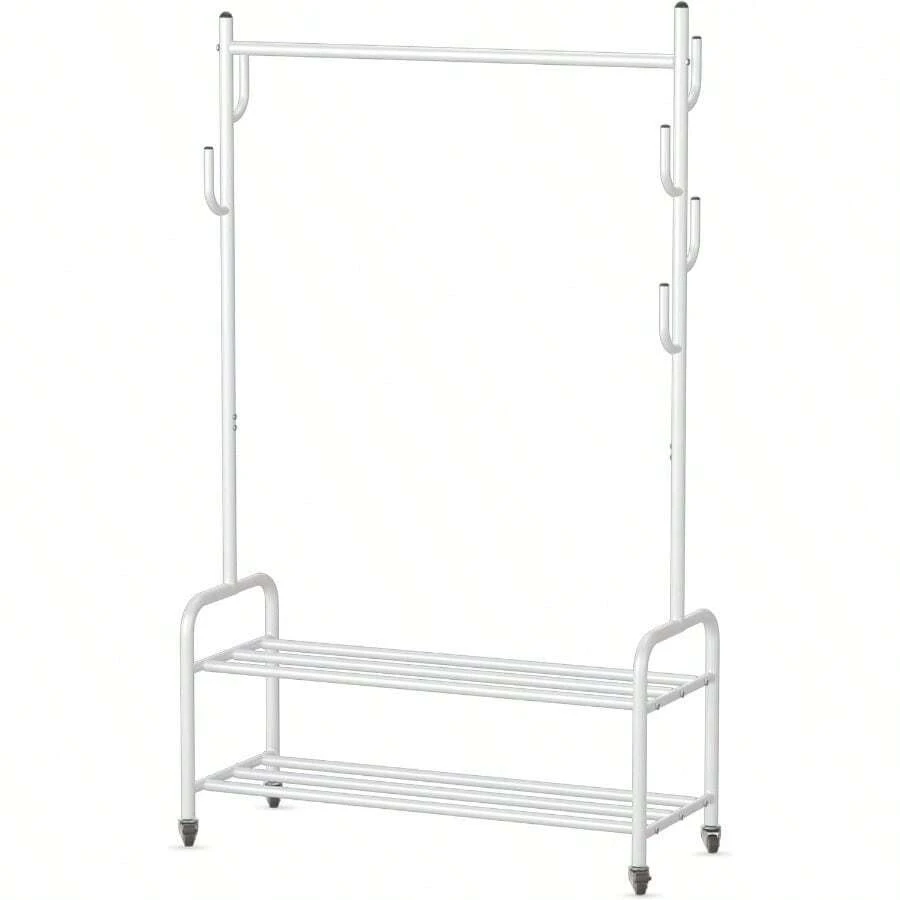 Coat Racks - Blanco+2 niveles - Ver 1