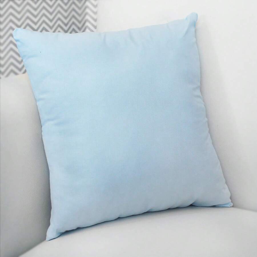 Printed Decorative Pillow With Full Zipper, Super Washable - 藍色 - 查看 1
