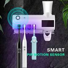 1 USB Charge Wall Mounted Toothbrush Holder With Automatic Toothpaste Dispenser, UV Sterilization Toothbrush - Can Hold 4 Toothbrushes Without Drilling Installation, Rechargeable Lithium Battery,Preferred Holiday Gift - Multicolor - View 7