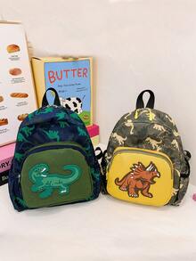 Balo khủng long hoạt hình thời trang, balo du lịch nhẹ, dung tích lớn in hình dễ thương - Xám - Xem 1