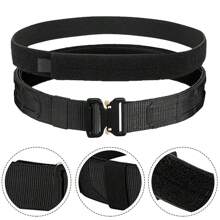 Cintura tattica 2 in 1 - in nylon, fibbia regolabile, sistema MOLLE, adatta per sopravvivenza, caccia e uso tattico, equipaggiamento tattico