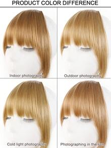 12 Inch High-Layered Straight Bangs Wig For Women BB Clip Style Invisible And Traceless Increase Hair Volume Modify Face Shape Straight Bangs Wig Synthetic Heat-Resistant Fiber Wig Suitable For Daily Holiday Party Wear