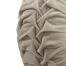 LUSH DECOR Round Pleated Soft Velvet Decorative Pillow Red Single 15" Diameter Halloween-Fall Decor-Room Decor - 灰褐色 - 查看 3