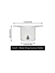 1pc Glass Incense Holder With Stainless Steel Incense Stick Holder, Yoga Studio & Tea House Decor - Multicolor - View 14