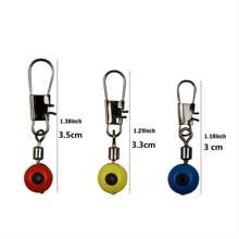 Fishing Line Sinker Slides Fishing Float Connector Rolling Swivels With Interlock Snaps Red/Yellow/Blue
