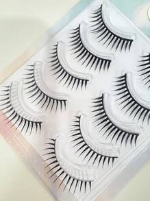 10 件韩国女团卡通湿妆自然逼真浓密锥形假睫毛 - 自然纖長款 - 查看 9