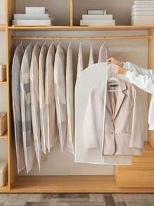 衣物套、透明服装保护袋、无纺布西装套、旅行收纳袋、外套和衣物保护袋、洗衣收纳袋、宿舍必备衣物整理袋、衣柜整理和收纳、卧室 - 彩色 - 查看 2