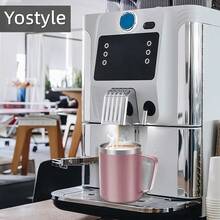 Termo para Cafe de Acero Inoxidable 400ml, Termo Taza para Café con Tapa Hermética, Pajita y Cepillo de Limpiezar, Taza Termica Frio y Caliente Portátil Vaso de Viaje para Cafe, Té, Agua y Una Variedad de Bebidas (oro rosa) - Verde oscuro - Ver 3