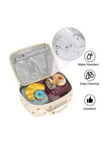 Torba na lunch z personalizowanym nadrukiem z włóczki, prezent dla dziecka, torba szkolna, torba dla dziecka, ręcznie robiona torba na lunch z imieniem, dobra jakość, wygoda, prezent urodzinowy