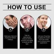 EELHOE Men's No-Makeup Cream Long Lasting Hydrating Oil-Control Concealer Nourishing Improve Rough Dry Skin Moisturizing Brightening Tightening Rejuvenate Face Care Cream - 黑色 - 查看 8