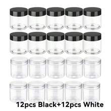 1/4/8/12/16/24PCS 4盎司带盖塑料罐，防漏化妆品罐，带翻盖 - 可再填充，不含硫酸盐，适用于面霜、乳液、药膏、眼影、样品和旅行储存 - 彩色 - 查看 18