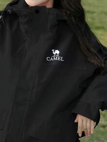 CAMEL CROWN Women's Outdoor Climbing And Wilderness Jacket, 3-In-1 Windproof Waterproof Mountaineering Coat - Phantom Black - View 3