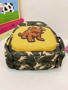 Balo khủng long hoạt hình thời trang, balo du lịch nhẹ, dung tích lớn in hình dễ thương - Xám - Xem 9