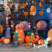 Multi-Colors Halloween Skeleton Decorations - 10 In 3D Printed Full Body Poseable Mini Skeletons With Movable Joints For Halloween Party, Indoor & Outdoor Decor - Multicolor - View 5