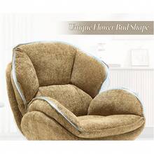 Chairus Lounge Chair Swivel Armchair Living Room Chenille Upholstered Wingback Chair Bedroom Modern Armchair Cocktail Chair - 黃色 - 查看 6