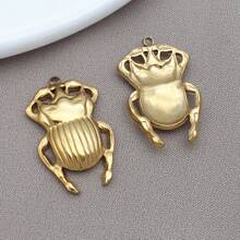 2pcs Gold Stainless Steel Butterfly Bee Charms Metal Flying Incests For Jewelry Making Charms Bracelets Necklaces Crafts Crafting Accessories