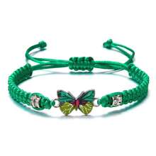 1Pc Butterfly Hand Woven Bracelet, Couple Friendship Bracelet, Gift Party - Green - View 5