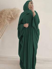 1 件柔软 Hijab Khimar 连衣裙，高品质 穆斯林女性祈祷头巾，伊斯兰服装 Khimar，经典百搭设计，带侧系带，适合任何 Abaya - 彩色 - 查看 10